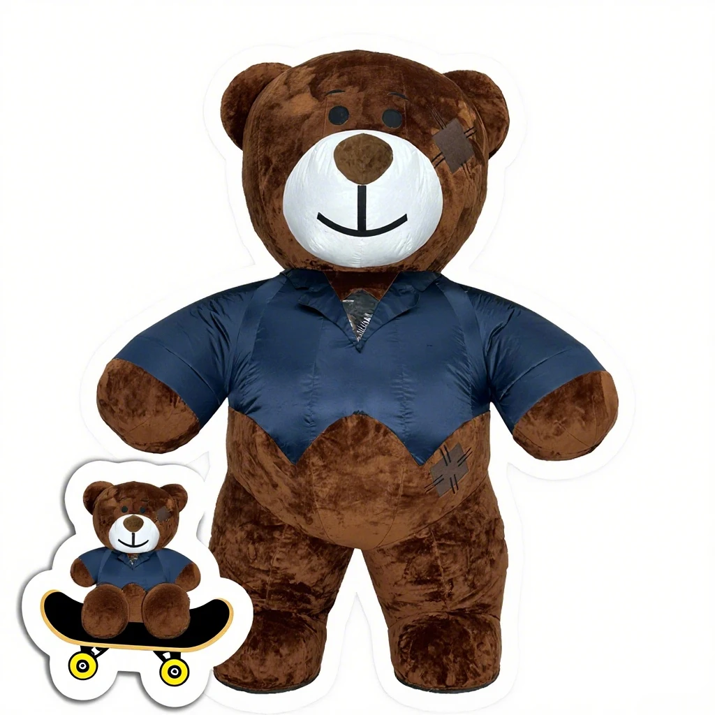 

Cartoon Inflatable Swallowtail Bear Costume Adult Character Cosplay Halloween Carnival Dance Party Mascot Plush Costume