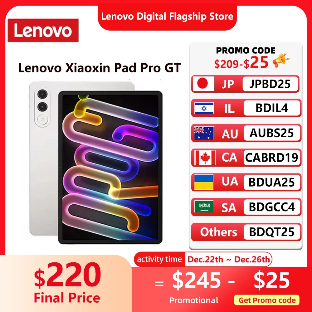 جديد Lenovo Xiaoxin Pad Pro GT Snapdragon 8 Gen 3 Tab 128GB 256GB ROM 11.1 "144 هرتز 3.2K شاشة 8860 مللي أمبير 68 واط شحن أندرويد اللوحي