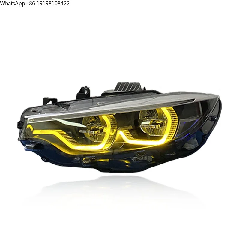 SJC Auto Car Accessories for BMW 4 Series F32 M3 F80 M4 F82 2013-2017 Upgrade New Style Yellow White Dual DRL LED Headlight