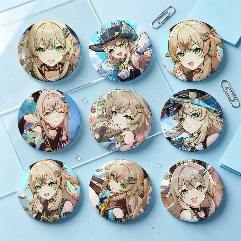 Kirara Genshin Impact Badges Button Round Creative Pin Brooch Badge Bag Decor Accessories Fans Collect Friends Gifts