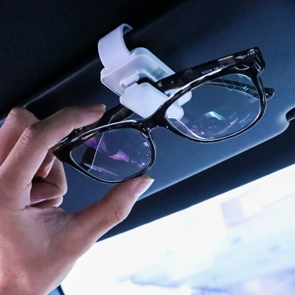 Car Glasses Holder Car Visor Sunglasses Holder Clip Eyeglasses Hanger Ticket Card Clip Eyeglasses Mount Sun Visor Organizer