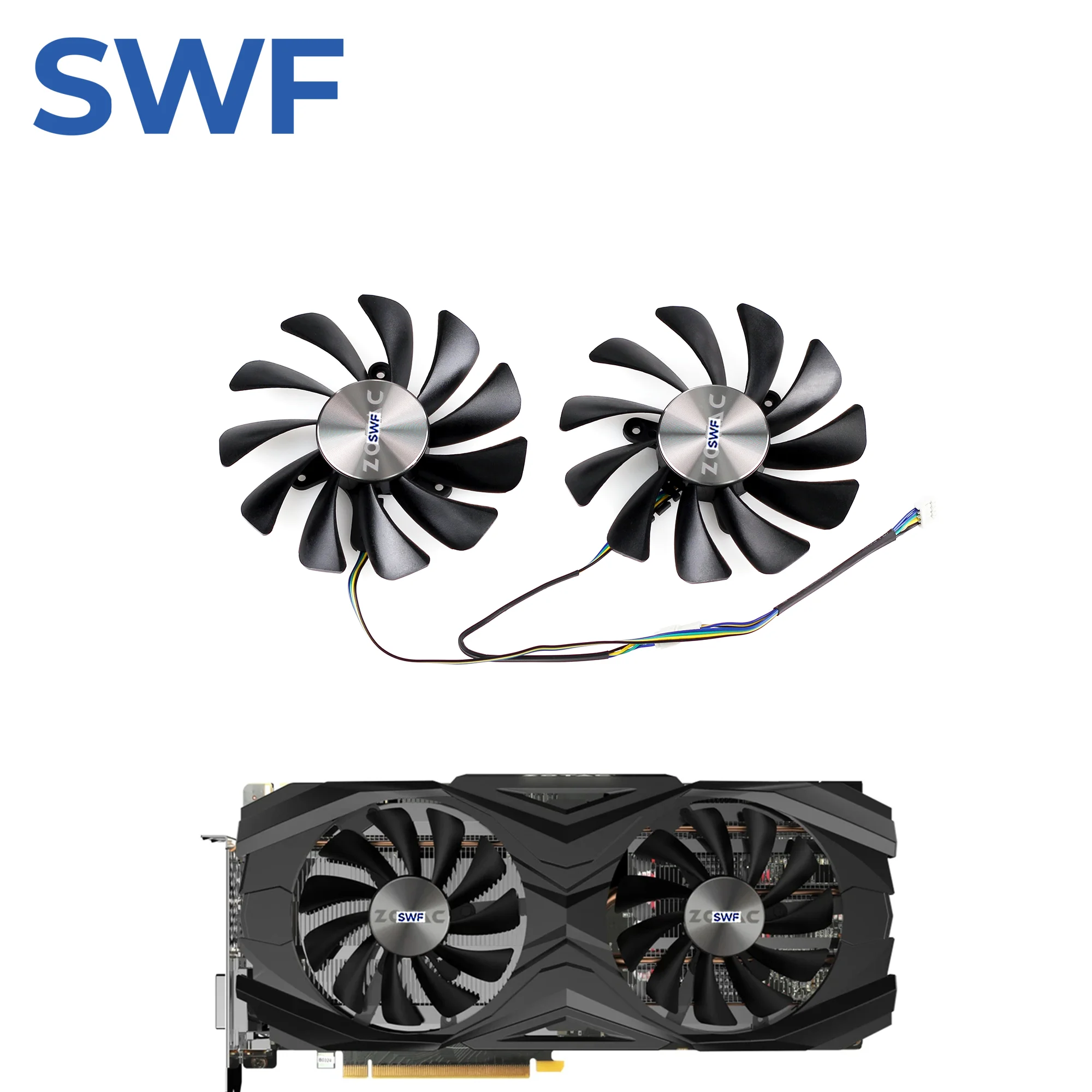 2PCS/lot 95MM Replacement Cooling Fan For ZOTA GeForce GTX 1070 1080 Ti AMP Edition Graphics Card Cooler Fan