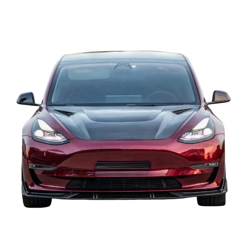 High Quality TAKD Style Dry Carbon Fiber Body Kit Fit For 2021-2023 Model 3 Front Lip Side Skirt Rear Diffuser Rear Spoiler