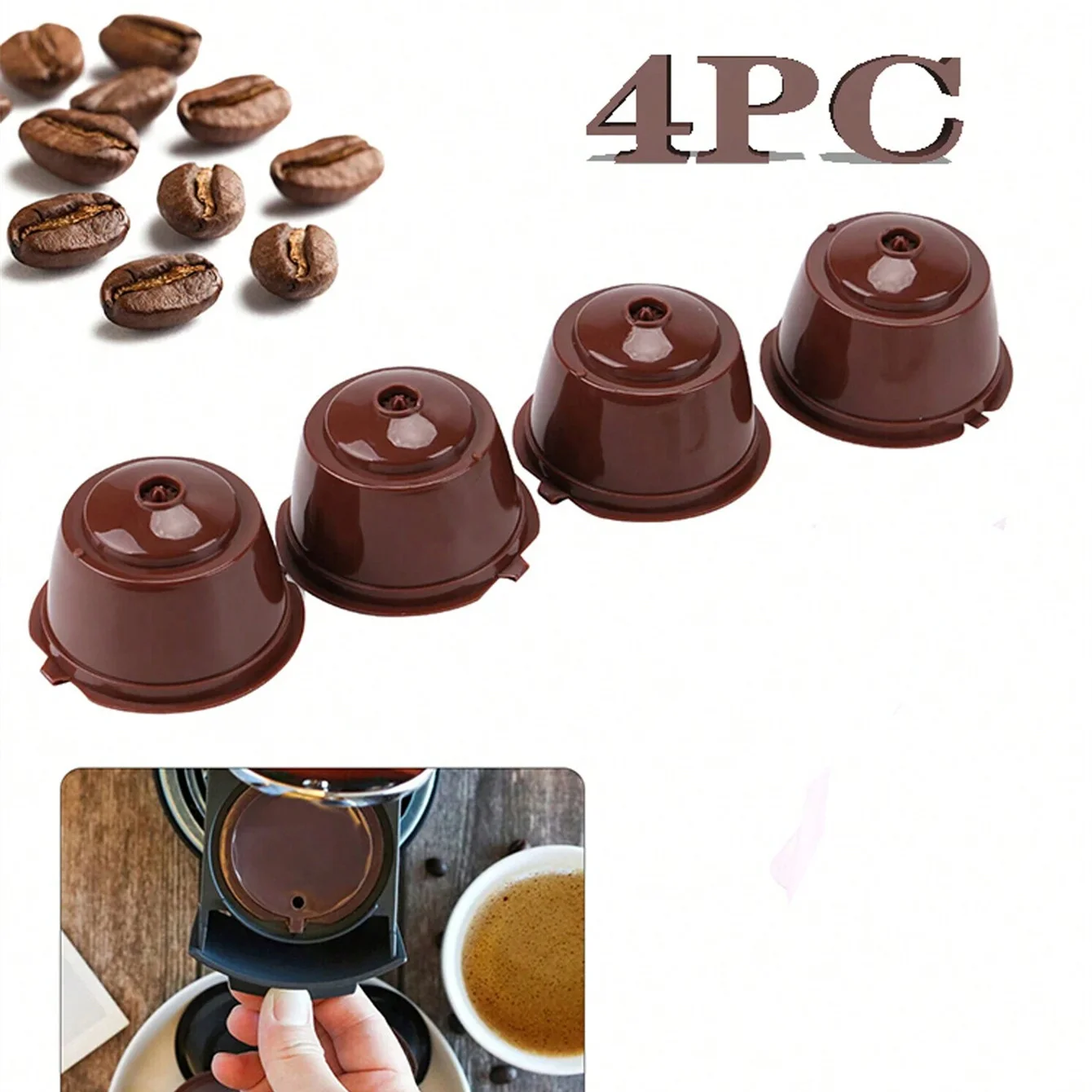 Taza de filtro de café, cápsula de café reutilizable, cápsula de filtro para Nespresso Dolce Gusto, herramientas de cocina para café, 4 Uds.