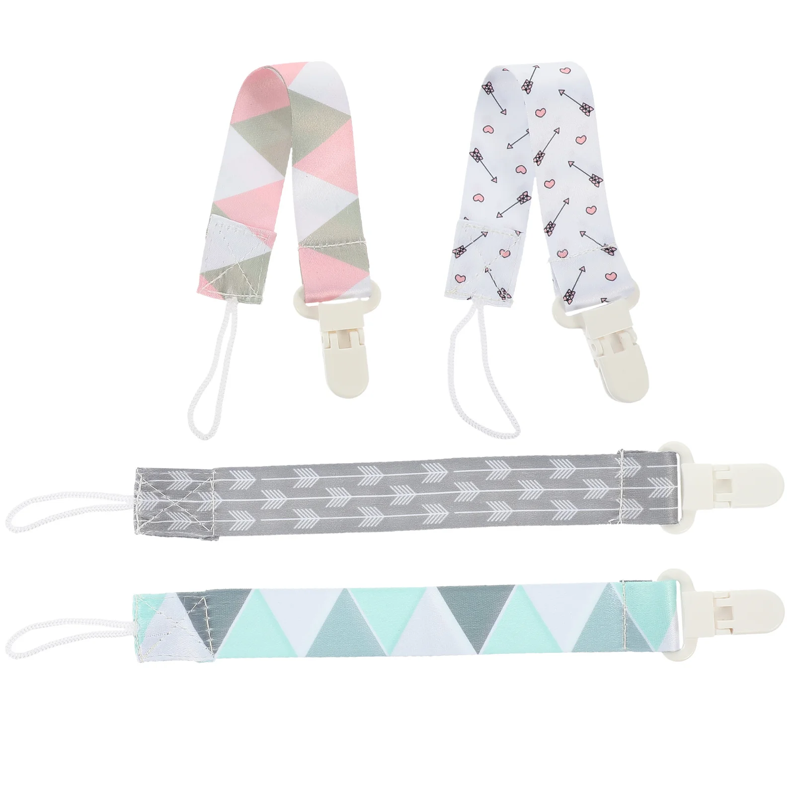 

4 шт., держатель для детской соски, зажим-цепочка, компактный легкий зажим для детской соски, поводок, прорезыватель, инструмент для роста ребенка