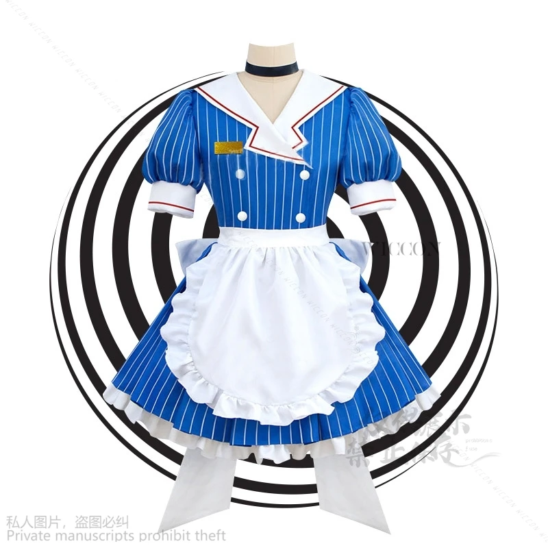 

Anime Mikuu Hypnotist Dress Maid Apron Dress Game Madness Project Sekai Miko Cosplay Costume For Women Girls Halloween Party Cos