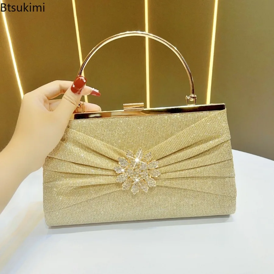 Shiny Luxury Evening Clutch Bags Women's Fashion Wedding Party Dress Bag Elegants Crossbody Handbags KTV Nightclub Princess Bags