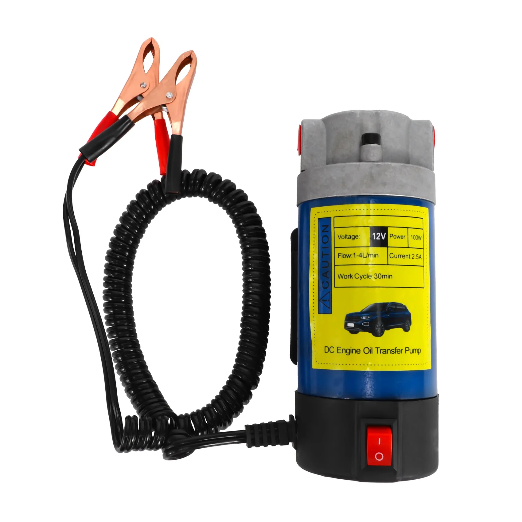 12V Electric Scavenge Suction Transfer Change Pump Motor Oil Extractor Pump 100W 4L for Car