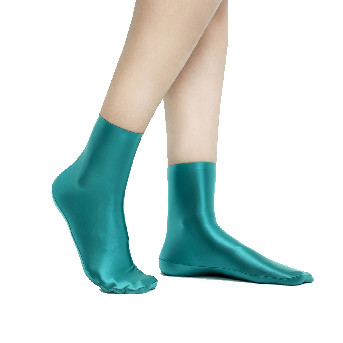 

Unisex Long Socks Spandex Smooth Glossy Elatic Ultrathin Home Middle Tube Socks Sweat-absorbing Breathable Seamless Tight Socks