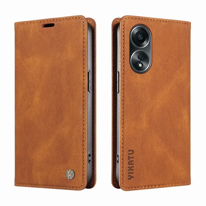 

Flip Leather Wallet Case For OPPO A58 A79 A38 A18 A78 A98 A1 F23 A57 A77 A96 A76 A36 K10 F17 PRO A73 A74 Shockproof Phone Cover