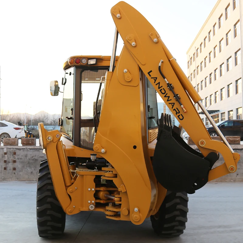 4x4 Mini Backhoe Loader LW388H Engineering Professional Digger Loader For Sale High Efficiency Gas Integrated Loader Customized