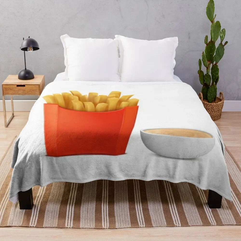 Potato Chips Flannel Throw Blanket King Queen Twin Size Lightweight Warm Super Soft for Bed Sofa Couch Gift for Kids Boys Girls