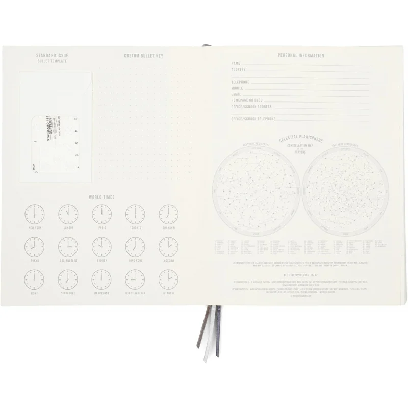 Issue Lavender and Periwinkle Planner Notebook No.3 Journal with Lined Pages, Elastic Closure, Pen Holder, and 3 Ribb