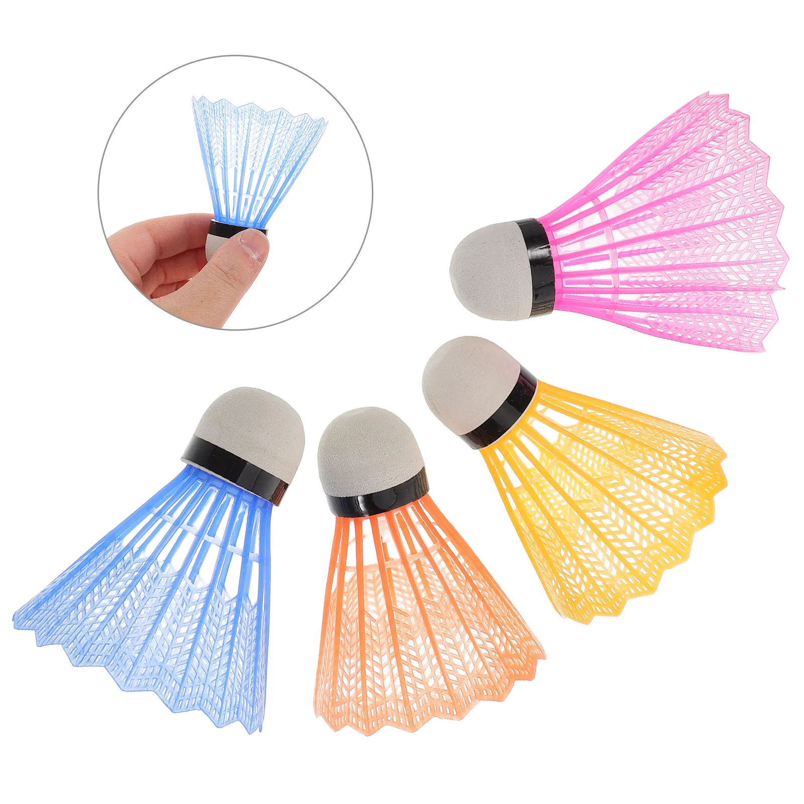 

12Pcs Foam-Tipped Plastic Badminton Shuttlecocks for Indoor Outdoor Training Stable Flight High Elasticity Birdie Set Badminton