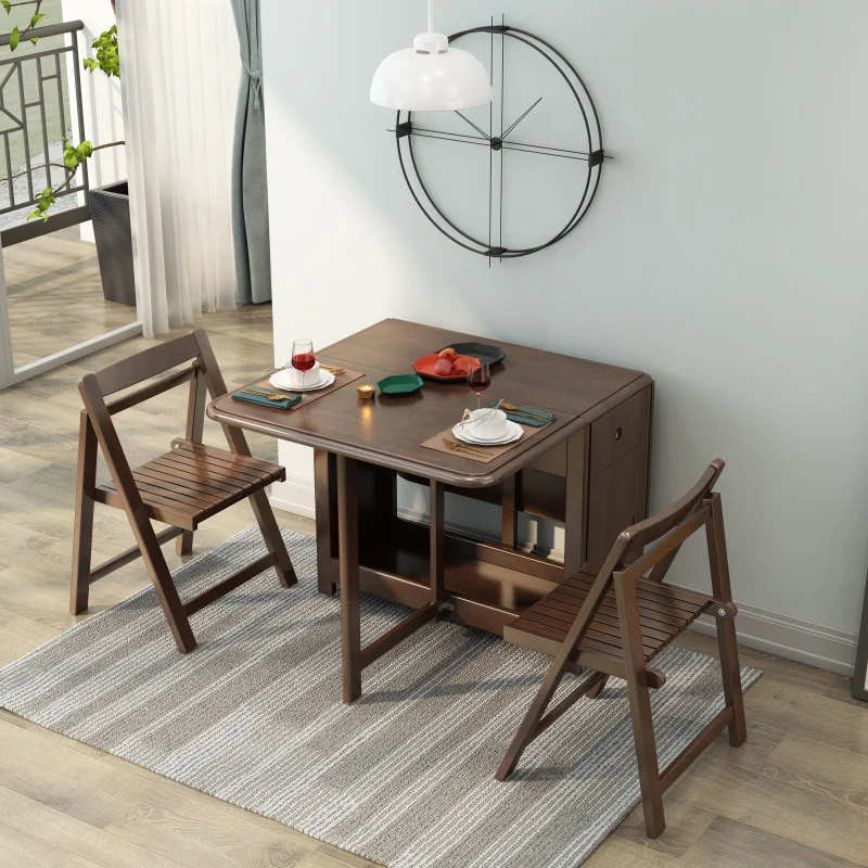 

Mid Century Vintage Dining Tables With Chairs Design Elegant Dark Dining Tables Square Foldable Столы Обеденные Furniture Home
