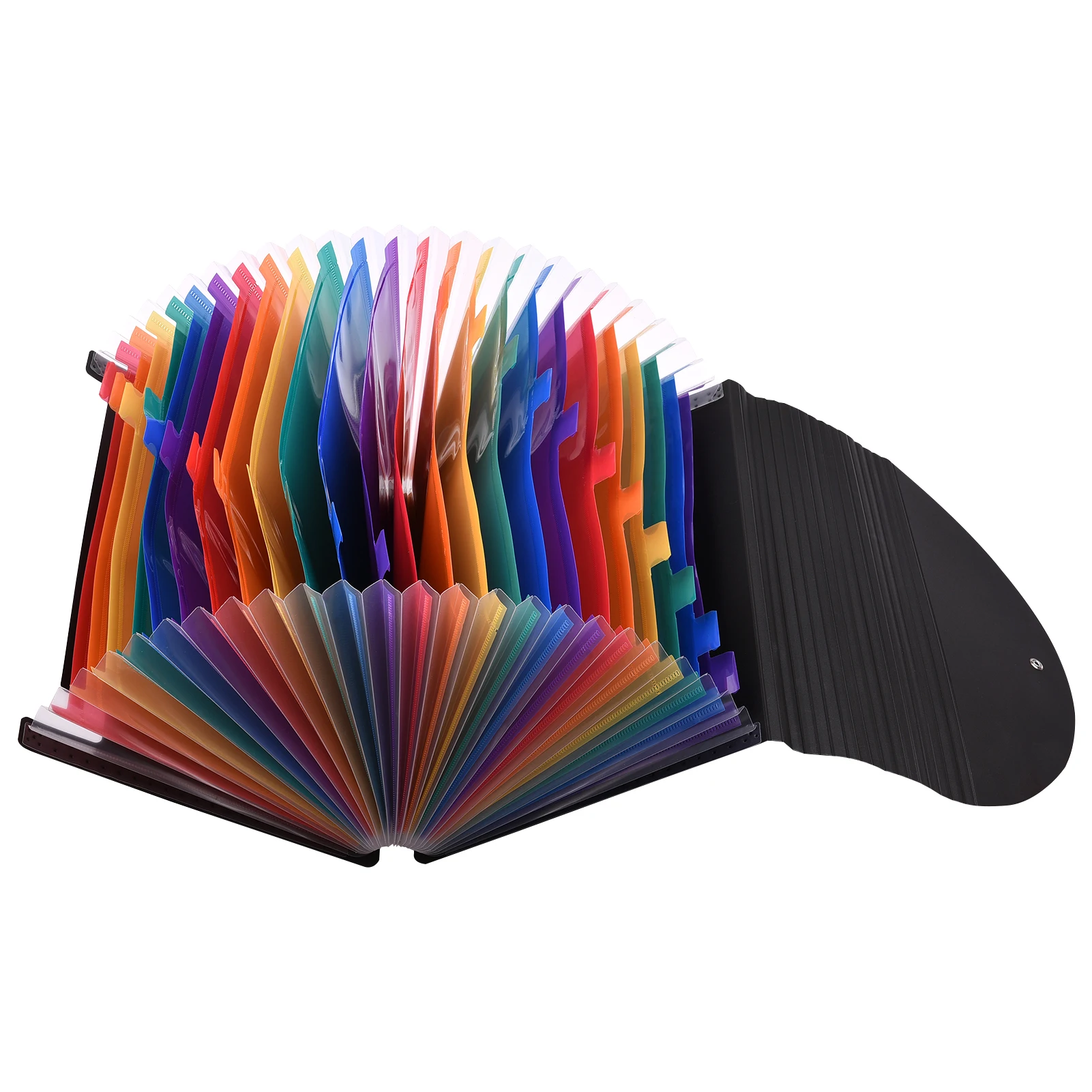 24 Pockets Expanding File Folder with Cover Accordian File Organizer  Letter Size Document Organizer Rainbow Color for Home