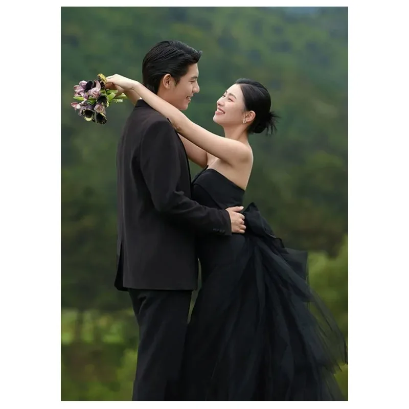 지이실 맞춤형 라이트 웨딩드레스 신부 고급스러운 섹시한 머메이드 튜브탑 칼라 인증 드레스 스커트 여성용