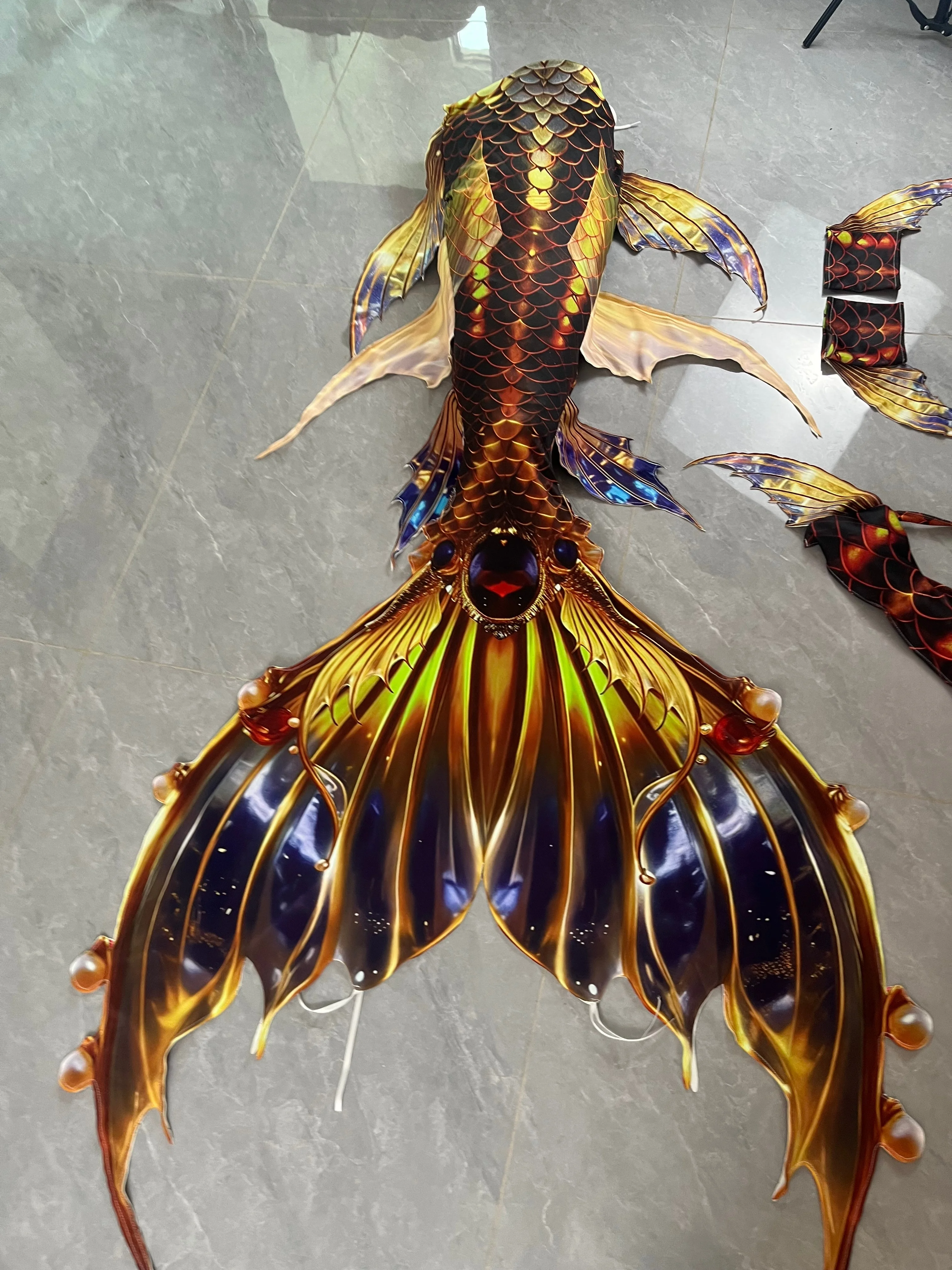 

New Gold Adult Mermaid Large Fish Tail Summer Beach Vacation High-Quality Mermaid Costume