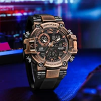 SMAEL marca 8110 impermeable Dropshipping reloj despertador luz nocturna moda joven negocios relojes de pulsera deportivos de cuarzo