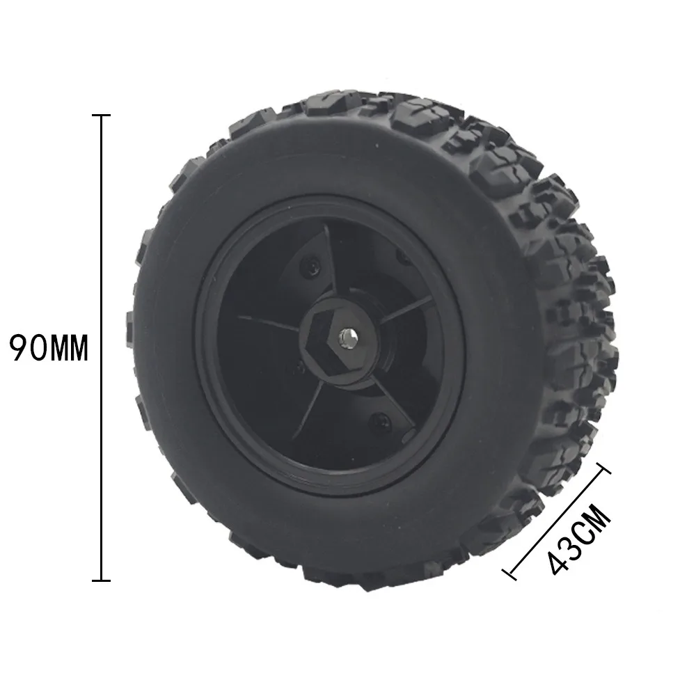4PCS Hex Rubber Tires Wheels for SCY 16101 16102 16103 Pro MJX Hyper Go 14210 16210 1/14 1/16 RC Monster Truck Upgrade - Image 2