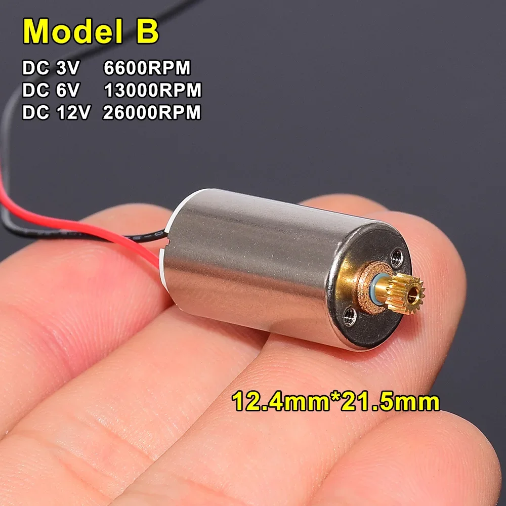 Japan Micro Mini 12mm 13mm Big Coreless Electric Motor DC 3V-12V High Speed 5-Pole Rotor Engine for Robot Control
