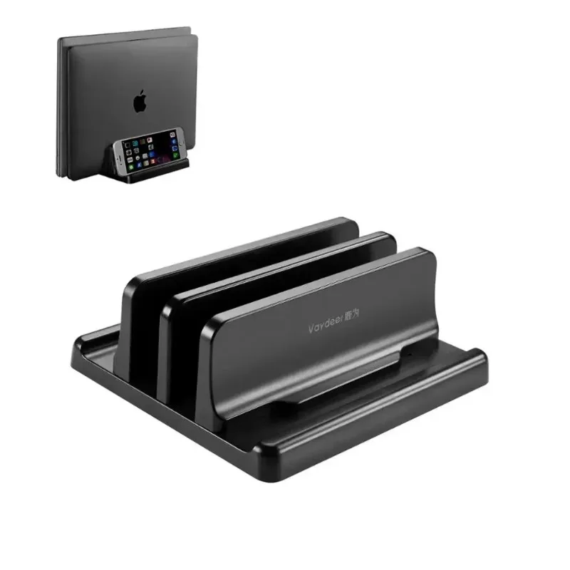 Vaydeer-Suporte de Plástico Vertical Laptop, Suporte Desktop Ajustável, Notebook Dock, Space Saving, 3 em 1 Suporte Computador