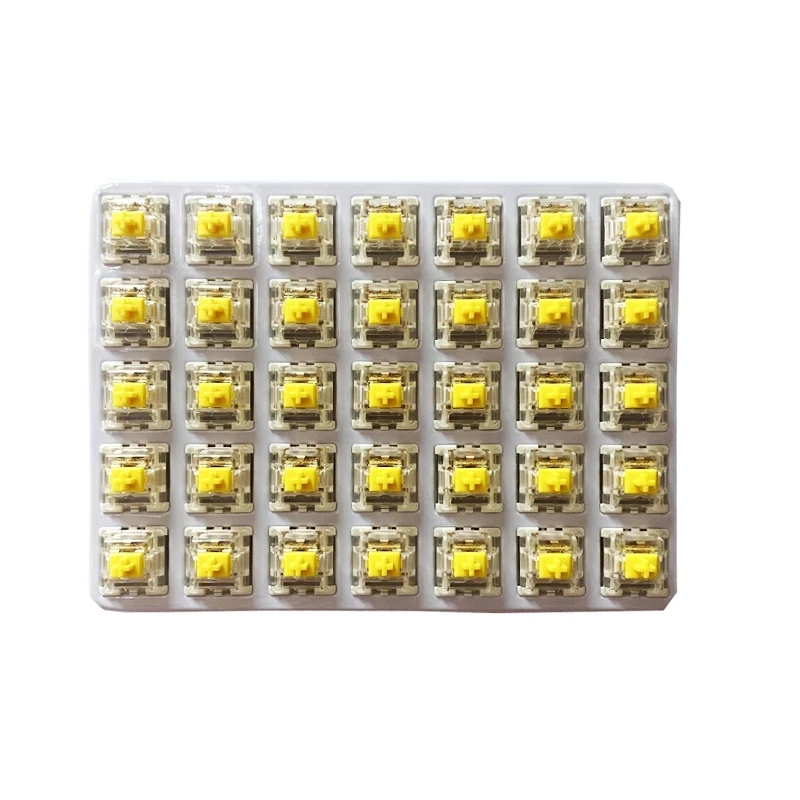 Gateron Milky Yellow Pro Switch 5pin المصنع الأصلي تزييت الخطية يشعر الأحمر التبديل 50gf للوحة المفاتيح الميكانيكية
