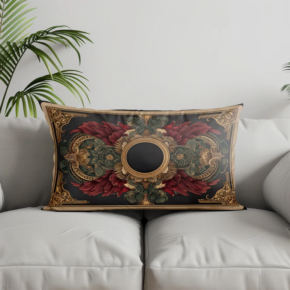 Home Decor Cosmic Blue Round Pattern Pillow Suitable For Sofa Bedroom Car Pillow Cover Cushion Rectangular Back Cushion