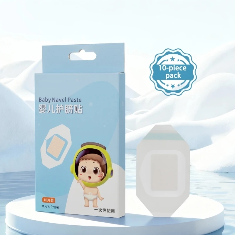 10 Pieces Professional TPU Belly Button Patches Disposable Breathable Navel Guard for Newborns Skin Protection