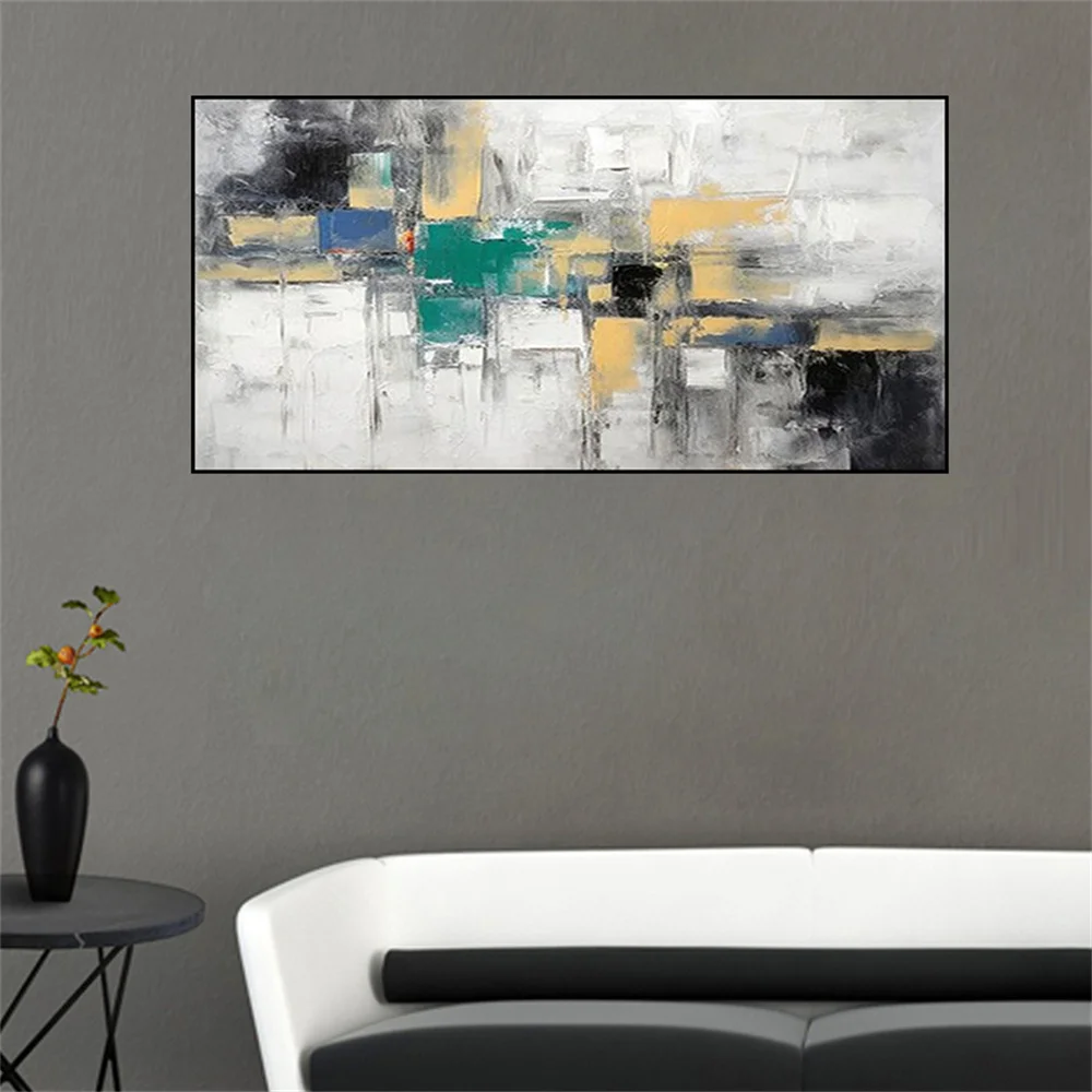 

Nordic Handmade Gold Oil Painting On Canvas Poster Abstract Flower Tree Mural For Living Room Decoration Home Decor Wall Art