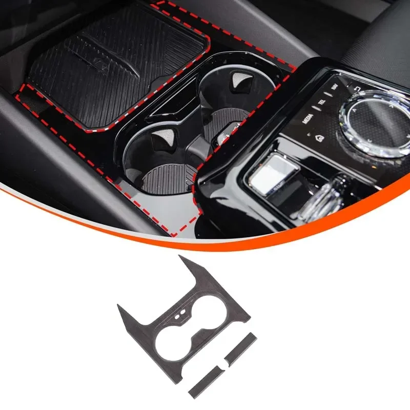 

For BMW 5 Series G60 2024-2025+ ABS Car styling Car Central Control Tea Cup Holder Panel Decorative Stickers Car Accessories