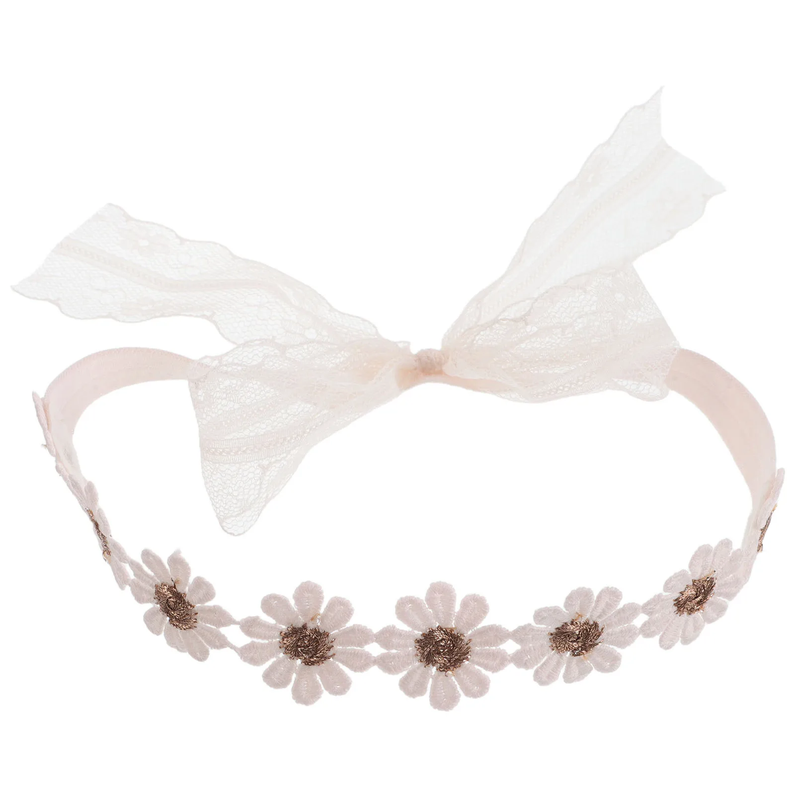 

Children'S Headband Elegant Daisy Flower Design Soft Fabric For Baby Girls Daily Wear Festive Party Use Newborn Toddler