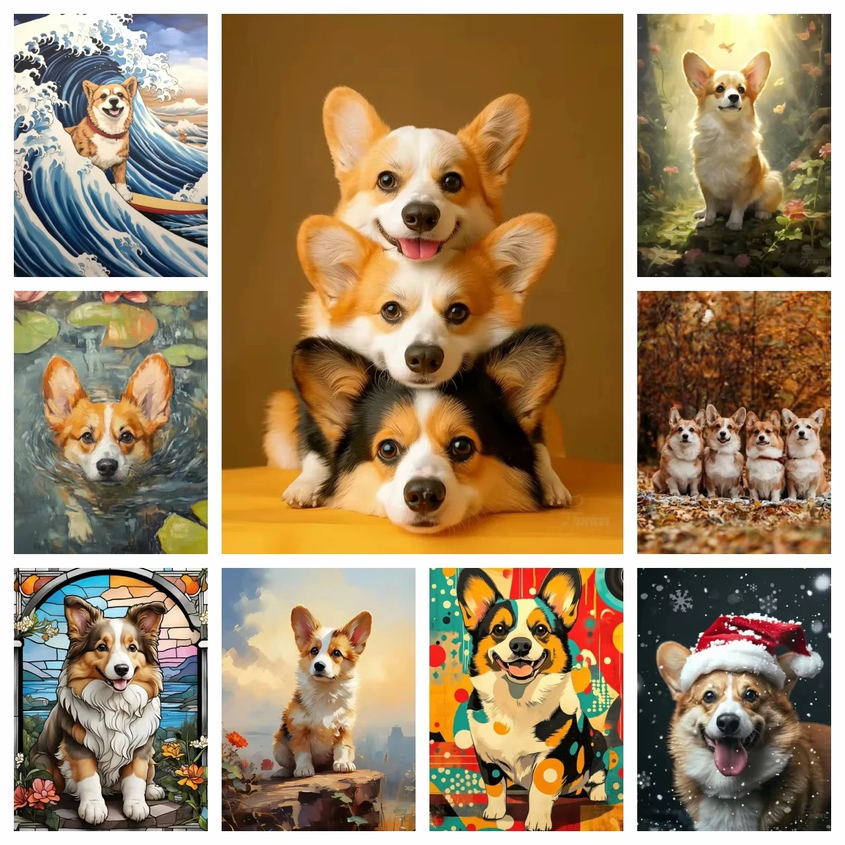 

1000Pieces Jigsaw Puzzle Cute Corgi Pet Animal Art For Adults Great Weekend Relaxation And Family Fun