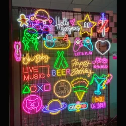 LED Led neon light cross-border e-commerce supply neon sign sign luminous modeling transparent back