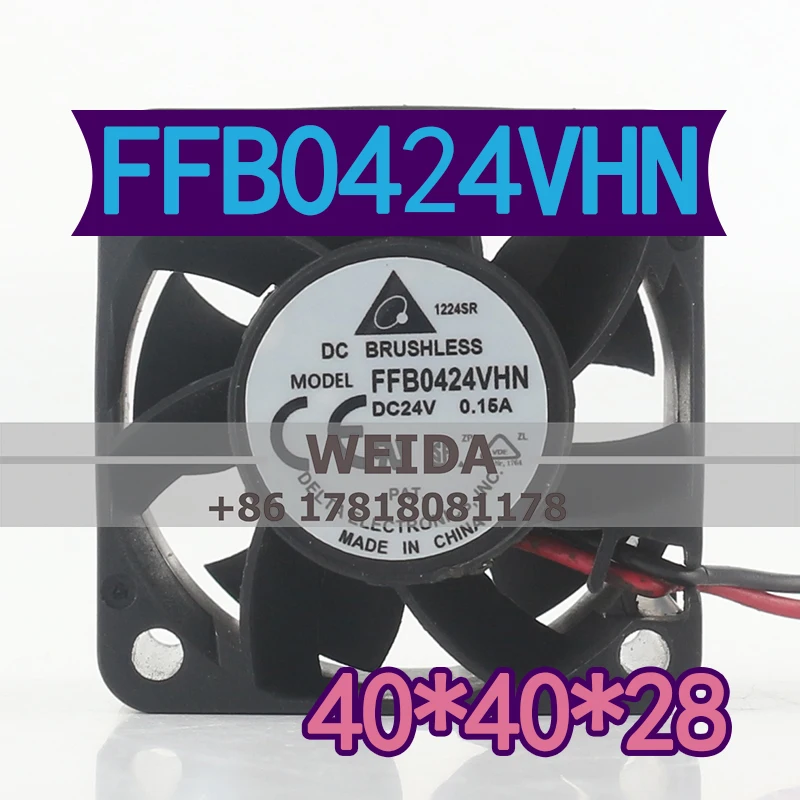 

Delta 24V 0.15A AC EC 4028 maglev frequency converter Large air volume ball FFB0424VHN 4CM cooling fan