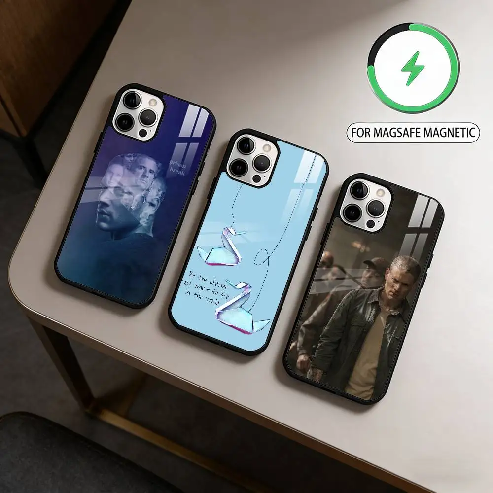 

Movie P-Prison B-Break Magnetic For Magsafe Wireless Charging Phone Case For iPhone17,16,15,14,13,12,11 Plus,Pro Max