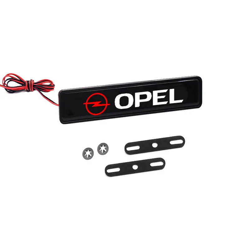 LED Front Hood Grille Emblem Badge Decorative Car Light For Opel Adam Ampera Corsa Insignia Karl Rocks-e Astra Mokka Combo Monza view 4