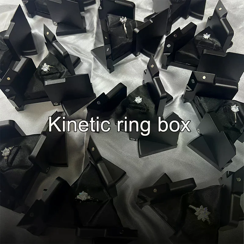 Energy Ring Box Rotating Mechanical Deformation Jewelry Storage Display Box Creative Proposal Cube Boxes Aluminum Alloy
