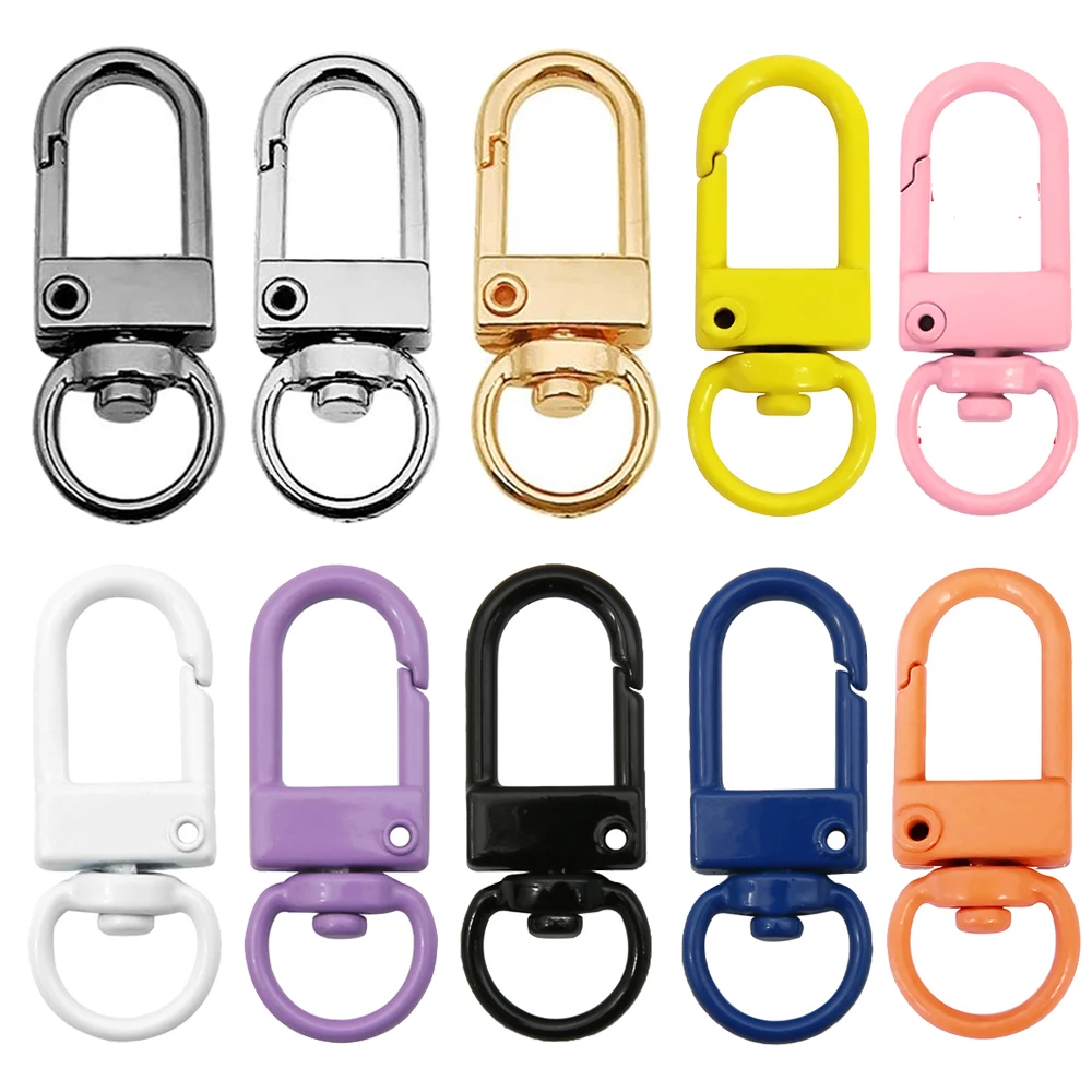 10pcs 33mm Metal Lobster Claw Clasps Swivel Lanyards Trigger Snap Hooks for DIY Bag Key Chains Rings Connector Jewelry Making