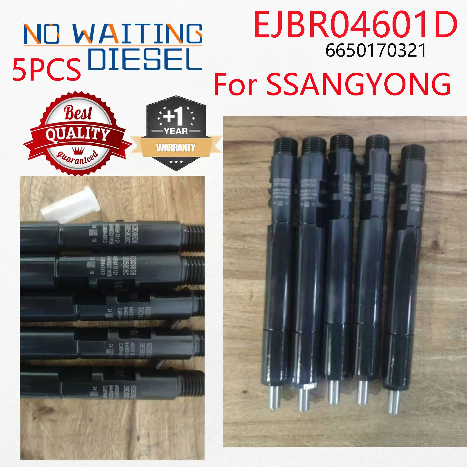 5PCS EJBR04601D Diesel Injector Number 6650170321 Fuel Injection ejbr04601d For SSANGYONG