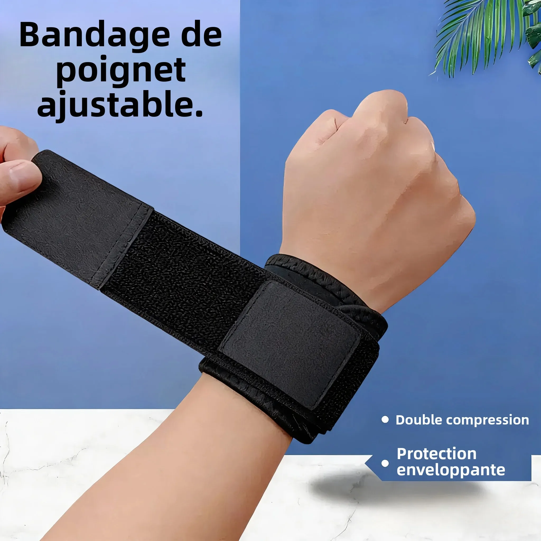 Attelles de poignet réglables pour la musculation - Soutien de compression pour la gym, le CrossFit et l'entraînement de force, attelle de poignet pour la douleur