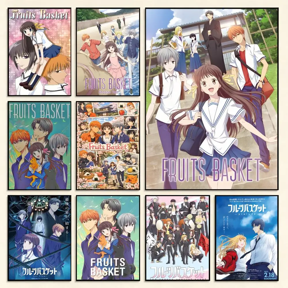 Heartwarming F-Fruits Basket Poster Digital Solvent Print Waterproof PP Fade-Resistant Wall Art Room Decor Gift