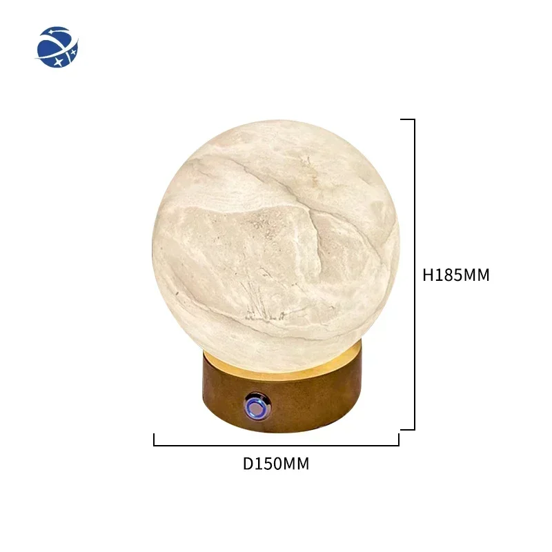 Alabaster Table Lamp Modern Luxury Light Nordic Light Bedroom Mini LED