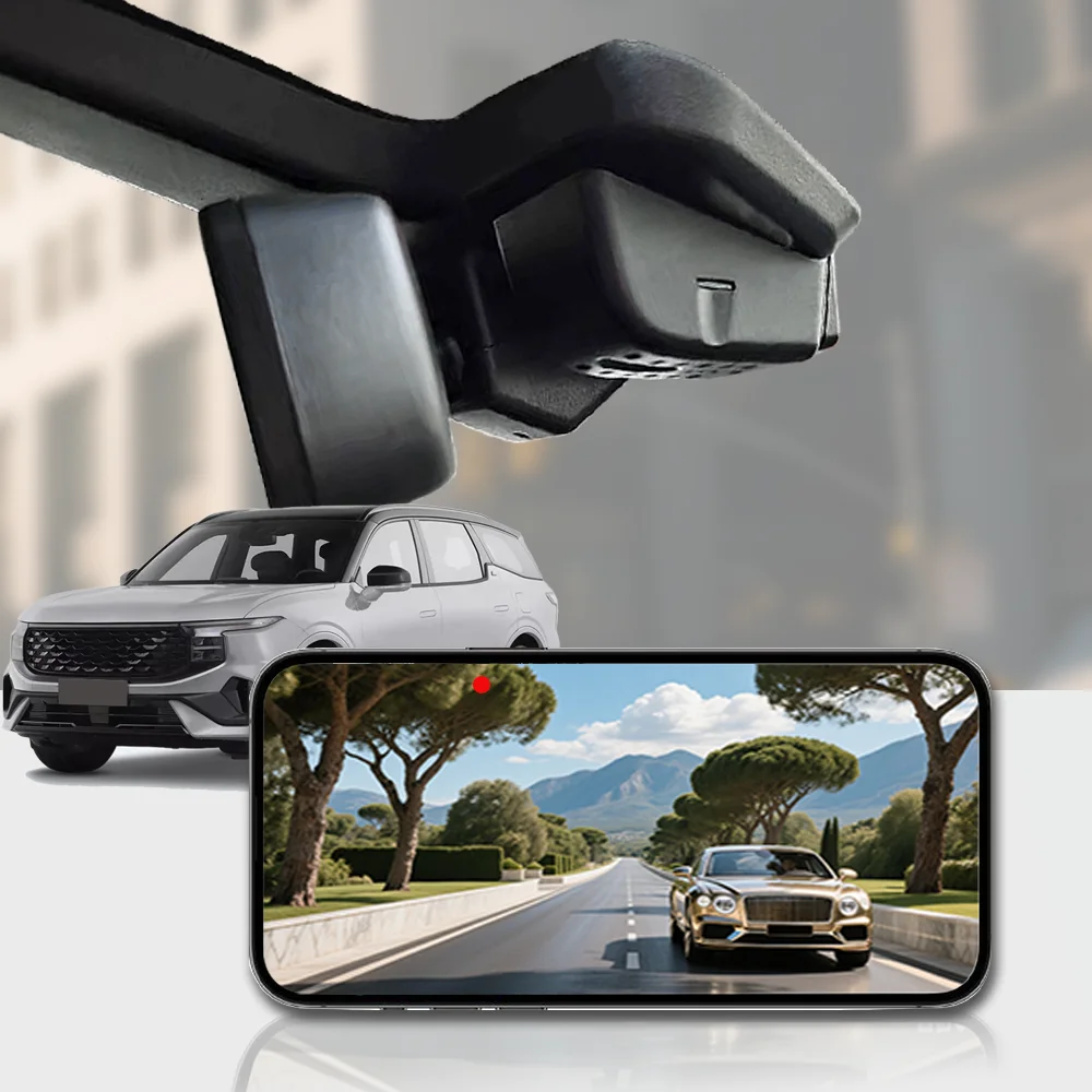 4K HD WIFi Car DVR Video Recorder Dash Cam For Ford Edge  2015 to 2021 EcoBoost 245 2016 2017 Hidden Plug and Play APP control