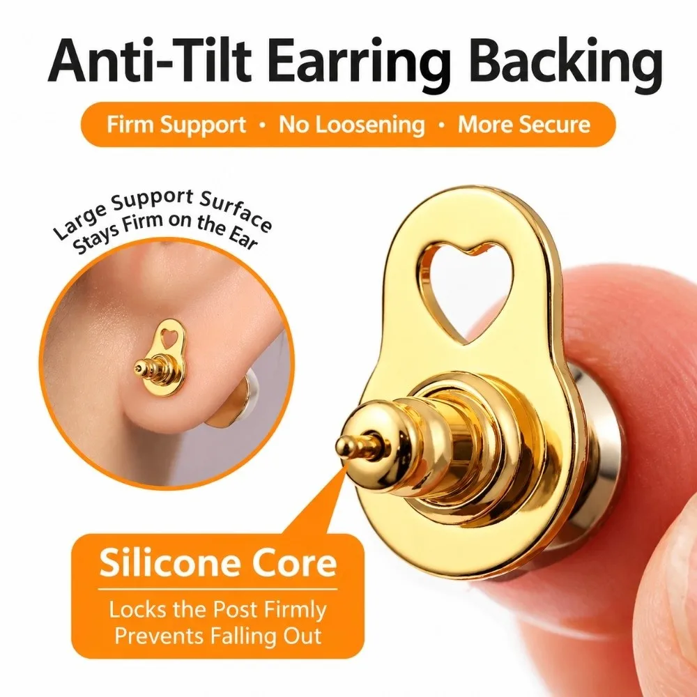 Durable Flexible Earring Lifter Silicone Reusable Earring Support Back Plastic Washable DIY Jewelry Accessory Dangling Earrings