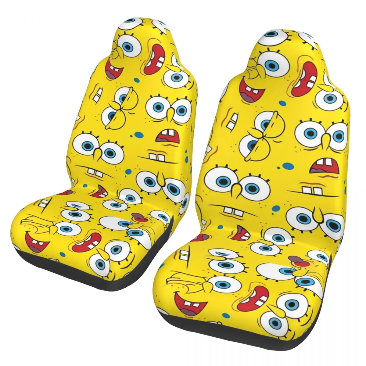 SpongeBobed Kids Car Seat Covers Front Seats 2 Pieces Cars Interior Protection Universal fit for Trucks Vans SUVs Sedans