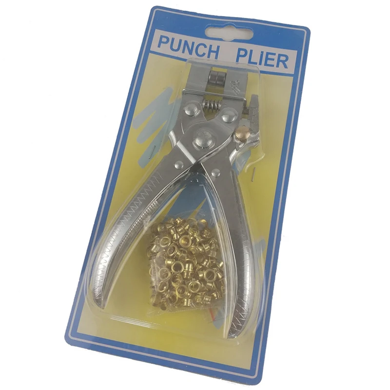 Multi-function Hole Opening Forceps Chicken-eye Pincher Leather Belt Waistband Metal Guard Ring Punching Tool Eyelet Plier