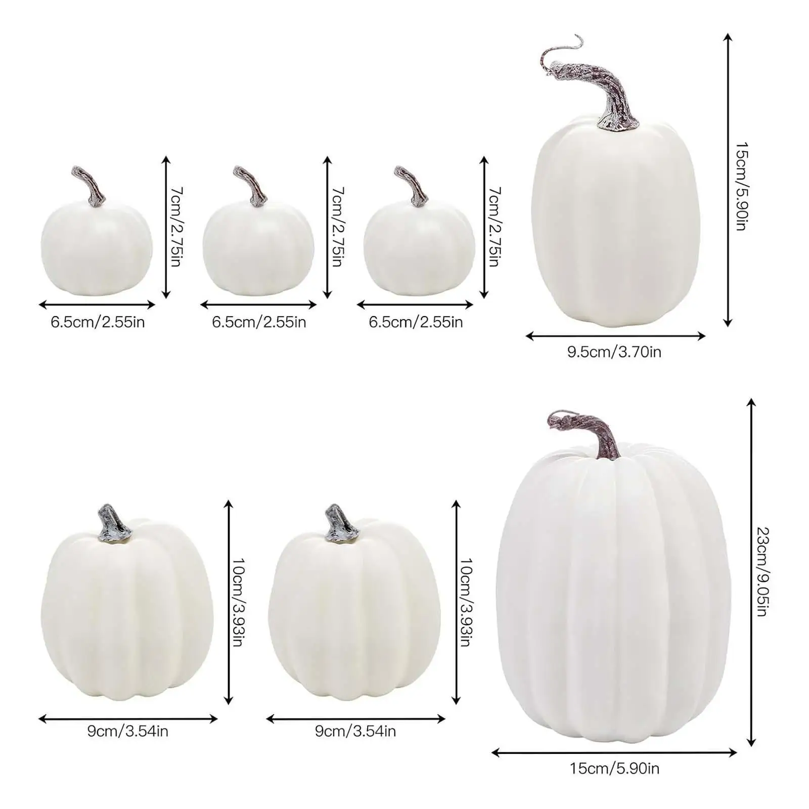 Lightweight Artificial Pumpkins DIY Foam Ornaments for Halloween Party Autumn Table Decoration Home