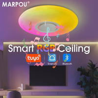 MARPOU 36W LED Ceiling Light RGB Lighting APP bluetooth Music Lamps For Home Bedroom with Remote Control Living Room Ambient 220