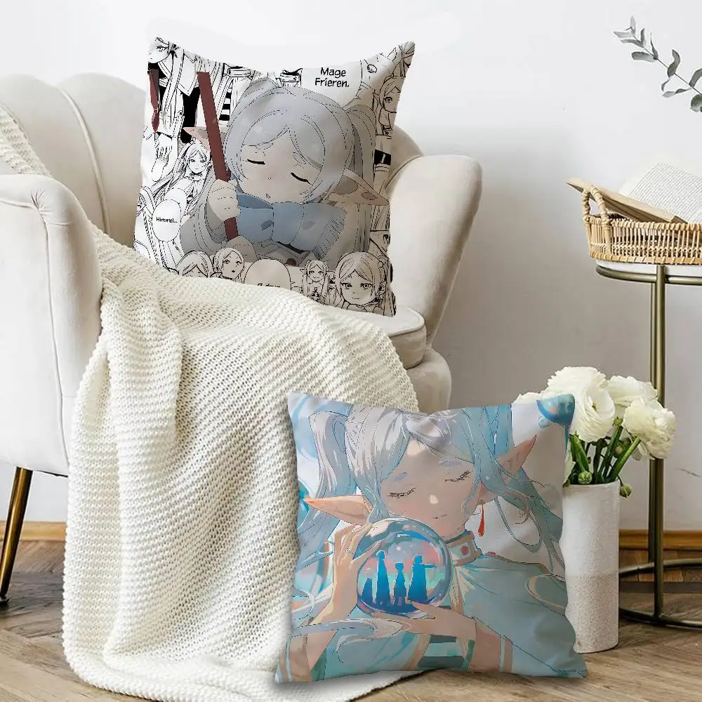 Frieren and Himmel Pillow Gift Home Office Decoration Pillow Bedroom Sofa Car Cushion CoverPillow Case